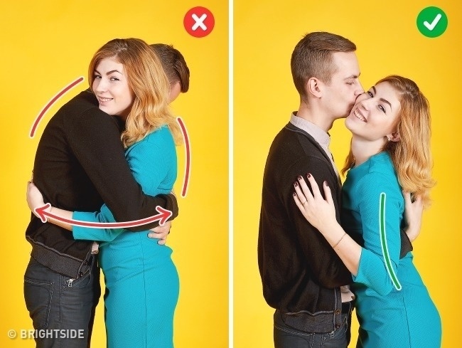 Objímání před objektivem moc nepřehánějte. Volte mírnější objetí.