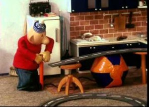 Pat a Mat parodie (autodráha)