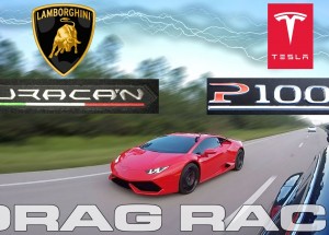 Řidič Lamborghini Huracan se postavil vedle Tesly. To ale nevěděl, jaká Tesla na něj čeká!