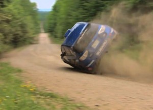 Bouračka na závodech rallye