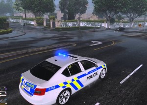 Policejní Škoda Octavia ve hře GTA V na americké půdě