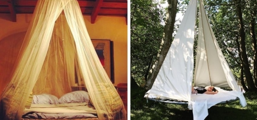 Co se starou trampolínou? Přetvořte ji na zahradní závěsné lůžko nebo altán